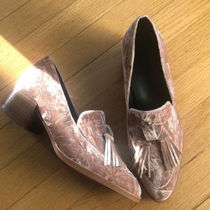 Rebecca Minkoff Suede Heeled Loafers Sz 7.5